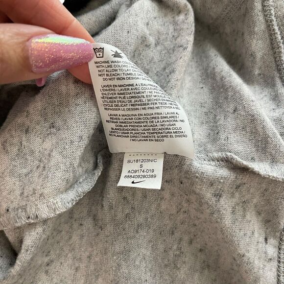 Nike Small Gym Vintage Hoodie Full Zip Sweatshirt Gray Camo Hooded Casual - Picture 4 of 9